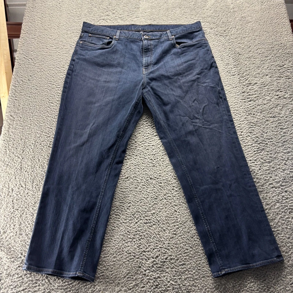 Pantalones de mezclilla Cutter Buck Greenwood para hombre 42x30 azul lavado medio algodón relajado recto Foto 1 de 4