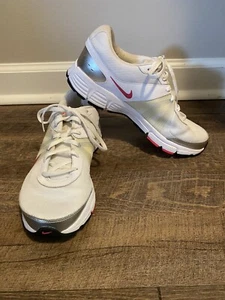 Nike Air Max Run Lite 3 White Pink Running Walking Shoes Womens Size 9.5 - Picture 1 of 7