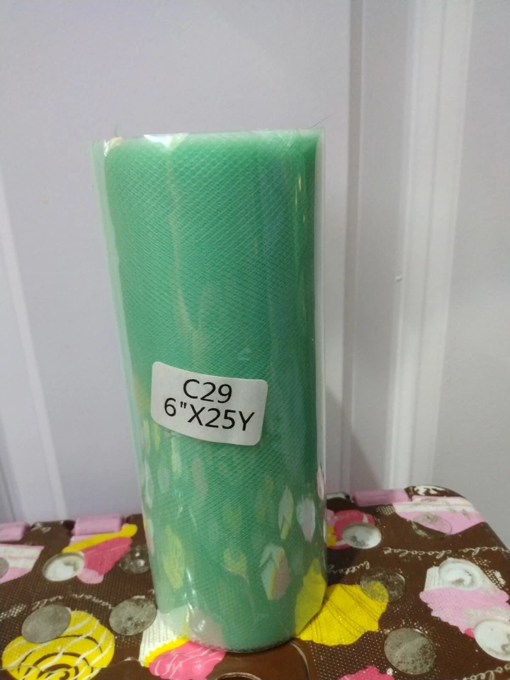 Como Nuevo Verde Tul 6 Pulgadas Rollo Vestido de Novia Falda Decoración Artesanías Niños Ropa Artes Foto 1 de 1