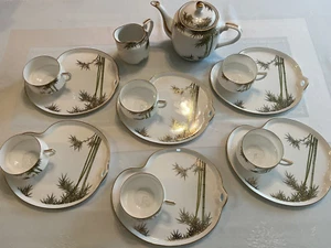 Vintage Koshida Kyoto Hidden Geisha 6 Pc Tea Service - Picture 1 of 7
