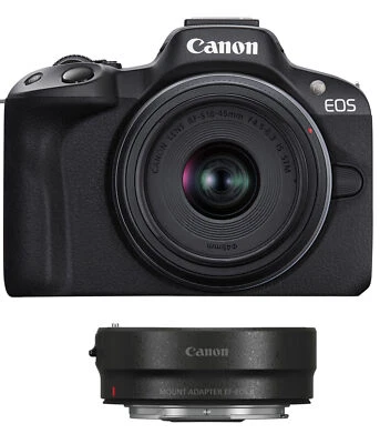 Canon R50 RF-S 18-45mm And R Adapter - 1 Year Warranty - FREE Next Day Delivery - Image 1 of 4