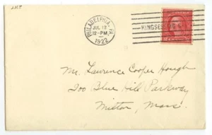 1922 Philadelphia Pennsylvania 2ct coil with gripper marks - Picture 1 of 2