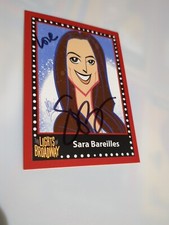 SARA BAREILLES signed Lights Of Broadway Card Waitress Into The Woods 