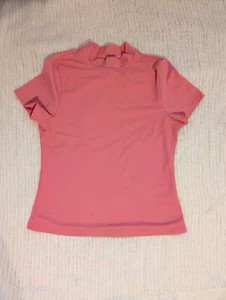 Girls Lands' End Rash Guard Short Sleeve Swim shirt Sz XL/16 Pink Coral - Picture 1 of 2