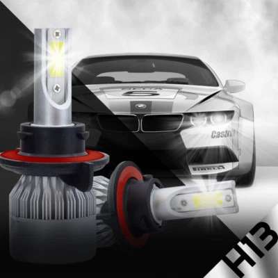 H13 488W 48800LM CREE LED Headlight Conversion Kit Hi/Low Beam Bulb 6000K White - Image 1 of 4