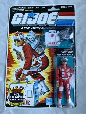 1985 HASBRO GI JOE LIFELINE RE-SEALED CARDED 3 3/4“ COMPLETE ARAH Action Figure Cover