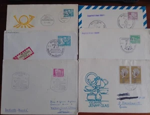 SELLOS ALEMANIA DDR 1979/1983 LOTE DE 6 SOBRES CON MATASELLOS ESPECIALES - Imagen 1 de 1
