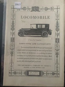 Vintage 1917 Locomobile Limousine And Landaulets Ad Advertisment  - Afbeelding 1 van 3