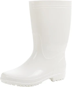 Comwarm Men'S Mid-Calf Rain Boots Waterproof Anti-Slip Black PVC Adult Outdoor W - Picture 1 of 12