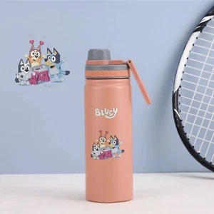 Bluey Party Steel Tumbler 18 oz water bottle - in 4 colors - School Travel - Picture 1 of 13
