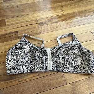 Comfort Choice Animal Print Front Closure Wireless Bra Size 50G - Picture 1 of 7