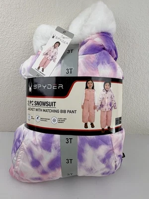 NUEVO 3T Spyder 2 piezas Traje de Nieve Chaqueta con Babero a Juego Forrado de Vellón Resistente al Agua Foto 1 de 4