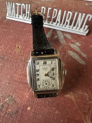 Vintage ELGIN 17J “Stepped Case” 10K Gf Art Deco Restoration-Serviced c.1925 - Image 1 of 4