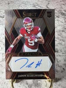 Autógrafo Panini Select Jadon Haselwood 2023 Arkansas Razorbacks automático novato - Imagen 1 de 2