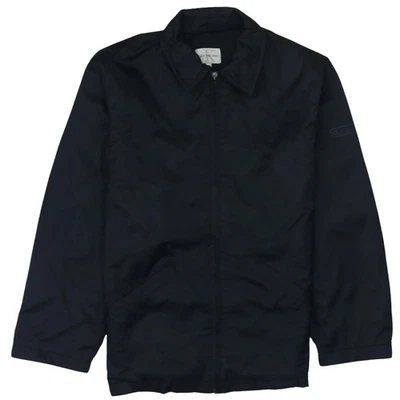 Cortavientos Calvin Klein Años 90 Liso Cremallera Completa Pequeña Negra Foto 1 de 4