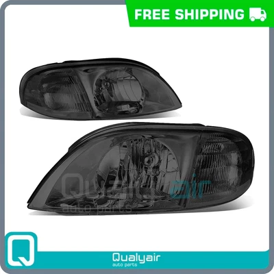 Headlights Pair Smoked Housing Clear Corner Headlamps for 99-03 Ford Windstar - Image 1 of 4