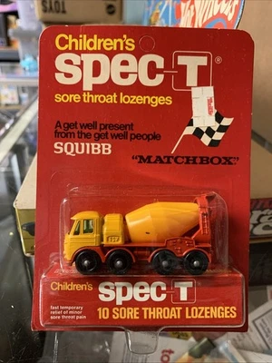 Camión de cemento Matchbox Lesney 1966 (tarjeta Children’s Spec-T) tarjeta perforada RARA Foto 1 de 4