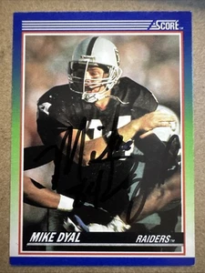 Mike Dyal 1990 Score #86 SIGNED AUTOGRAPHED Card Oakland Raiders - Picture 1 of 2