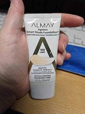 Almay Ageless Smart Shade Foundation 100 Light Skintone Matching Makeup 1 fl oz  - Image 1 of 2