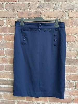 Винтажная женская матросская юбка Ralph Lauren Collection, размер 10, 100% шерсть, Италия - Изображение 1 из 4