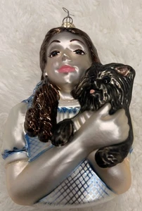 Kurt Adler Wizard Of Oz Dorothy With Toto Polonaise Glass Ornament - Picture 1 of 6