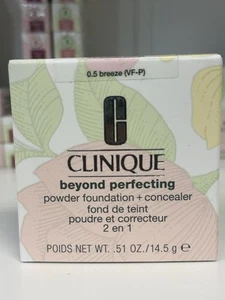 Clinique Beyond Perfecting Powder 0.5 Breeze Foundation + Concealer 0.51 oz NIB - Picture 1 of 1