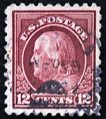 U.S. Used Stamp Scott #435 12c Franklin. VF - XF. CDS Duplex Cancel. Choice! - Image 1 of 2