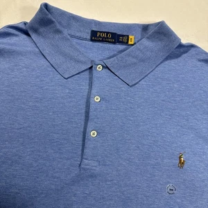 Polo Ralph Lauren Polo Shirt Men's 5XB Big Blue Short Sleeve Soft Touch New - Picture 1 of 7