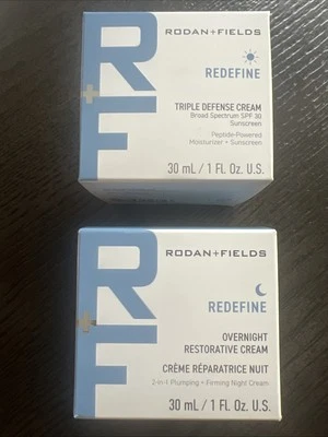 Exp 12/2026 Rodan + Fields REDEFINE Triple Defense & Overnight Restorative Cream - Image 1 of 4