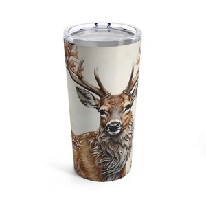 Deer Hunting Tumbler 20oz, Hunter Gift, Camo Cup, Outdoor Enthusiast Mug, - Picture 1 of 5