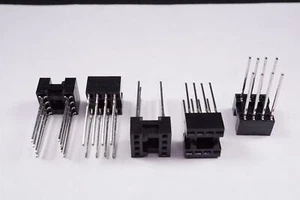 Lot of 5 ICN-083-WB-T Robinson Nugent DIP Socket 8 Pos Wire Wrap 0.1" Pitch Tin - Picture 1 of 4