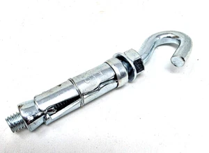 M8 Haken Bolzen Schild Anker Wandbefestigung Schwerlast Ziegel Mauerwerk Zink 50 mm - Bild 1 von 4