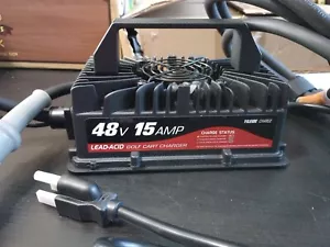 YILEIDE 15 AMP Golf Cart Charger for 48 Volt EZGO & TXT with 3-Pin Delta-Q Plug. - Picture 1 of 2