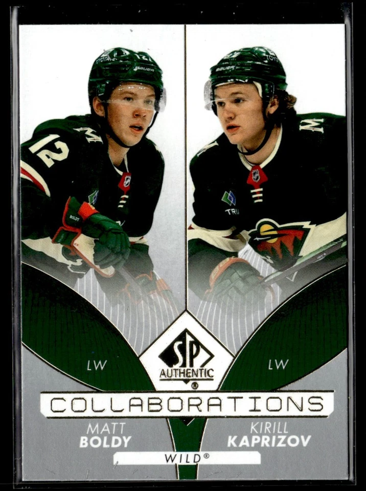 2022-23 SP Authentic Collaborations Matt Boldy / Kirill Kaprizov #C-12 - Image 1 of 2
