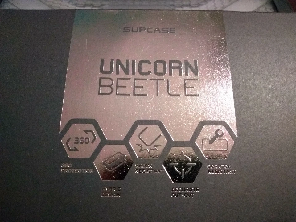 Supcase - Unicorn Beetle- About 8.25 X 11.75 Hard Cover - Black - New (19-327) - Image 1 of 2