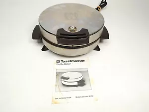 Vintage Toastmaster 442A Waffle Maker Iron Round Chrome Silver Excellent & Works - Picture 1 of 6