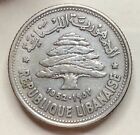 50 Piaster 1952 Libanon . Cederbaum. Silbermünze . Erhaltung