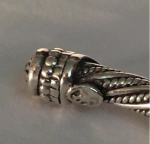 SKOTT KAY TWISTED CABLE STERLING SILVER CULF BRACELET - Picture 1 of 7