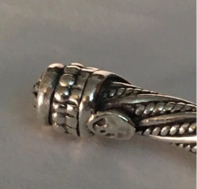 SKOTT KAY TWISTED CABLE STERLING SILVER CULF BRACELET - Image 1 of 4