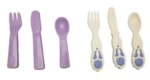 Little Tikes Silverware Fork Knife Spoon Lot Victorian and Purple - Picture 1 of 4