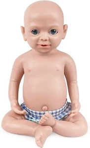 Vollence Vollsilikon Babypuppen realistische Puppe Reborn 19 Zoll 19 Zoll Junge HAUS - Bild 1 von 5