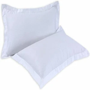 800 Thread Count 100% Pure Egyptian Cotton Oxford Style Pair Of Pillowcases - Picture 1 of 3