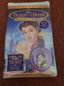 walt disney beauty and the beast vhs Belle's Magical World With Compact... - Picture 1 of 2