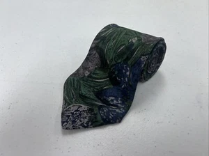 Fendi Men's Gray Green & Blue Floral Silk Neck Tie $395 - Picture 1 of 8
