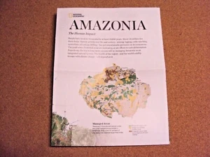 National Geographic Magazine November 2015 Map Amazonia Brazil Amazon Ecosystem - Picture 1 of 8