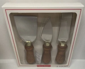 Target Cheese board spread knives 3 count wooden handle set gatherings party  - Picture 1 of 2