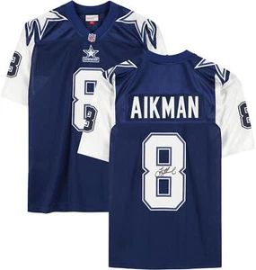 Troy Aikman Dallas Cowboys Signed Blue Alternate Mitchell & Ness Jersey - Picture 1 of 7