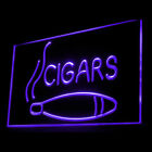 200022 Cigares magasin de tabac cubain magasin ouvert lumière éclairée panneau néon