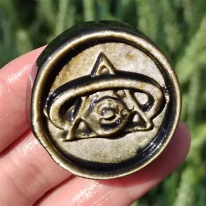 Calavera de cuarzo tallada en oro natural 1 pieza - Imagen 1 de 22