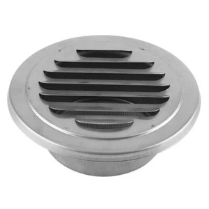 Stainless Steel Wall Air Vent Round Flat Grille Ducting Ventilation Cover Outlet - Picture 1 of 11